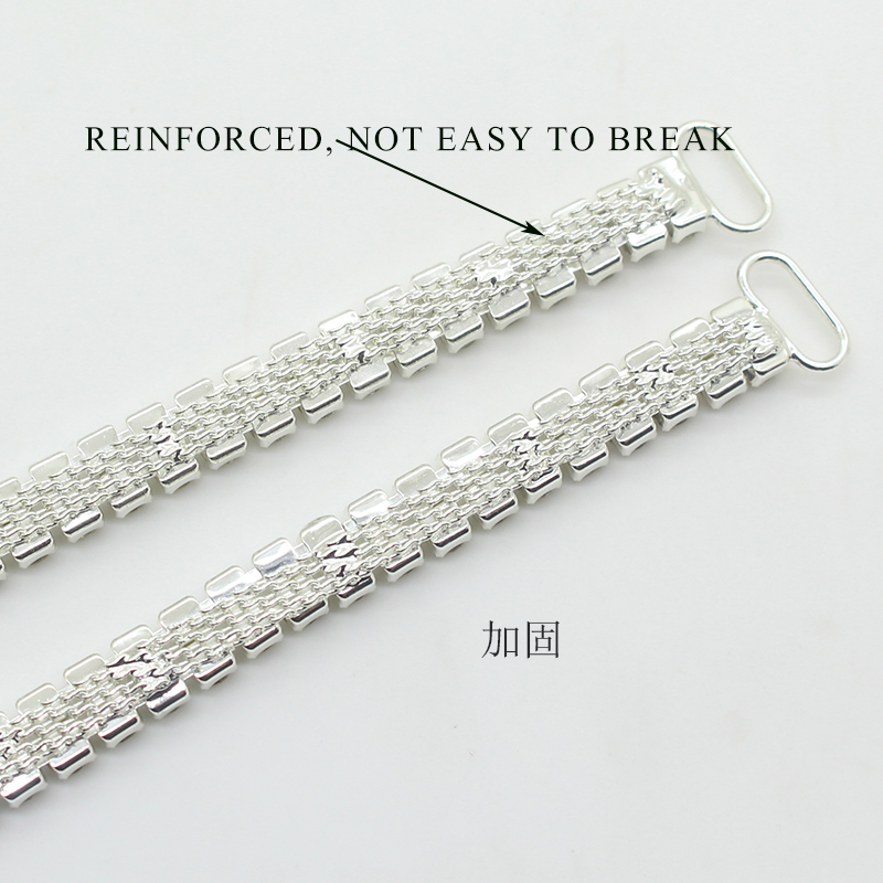 Belt Buckle Blank - 4 個 160 ミリメートルラインストーン強化チェーンコネクタクリスタル水着ビキニ装飾工芸品衣類アクセサリー