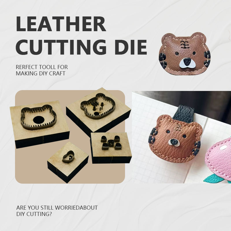 Leatherwork Templates - タイガー4ピースセット レザーナイフテンプレート 簡単素材切断 耐久性のあるシンプルなデザイン クラフトやDIYプロジェクトに最適