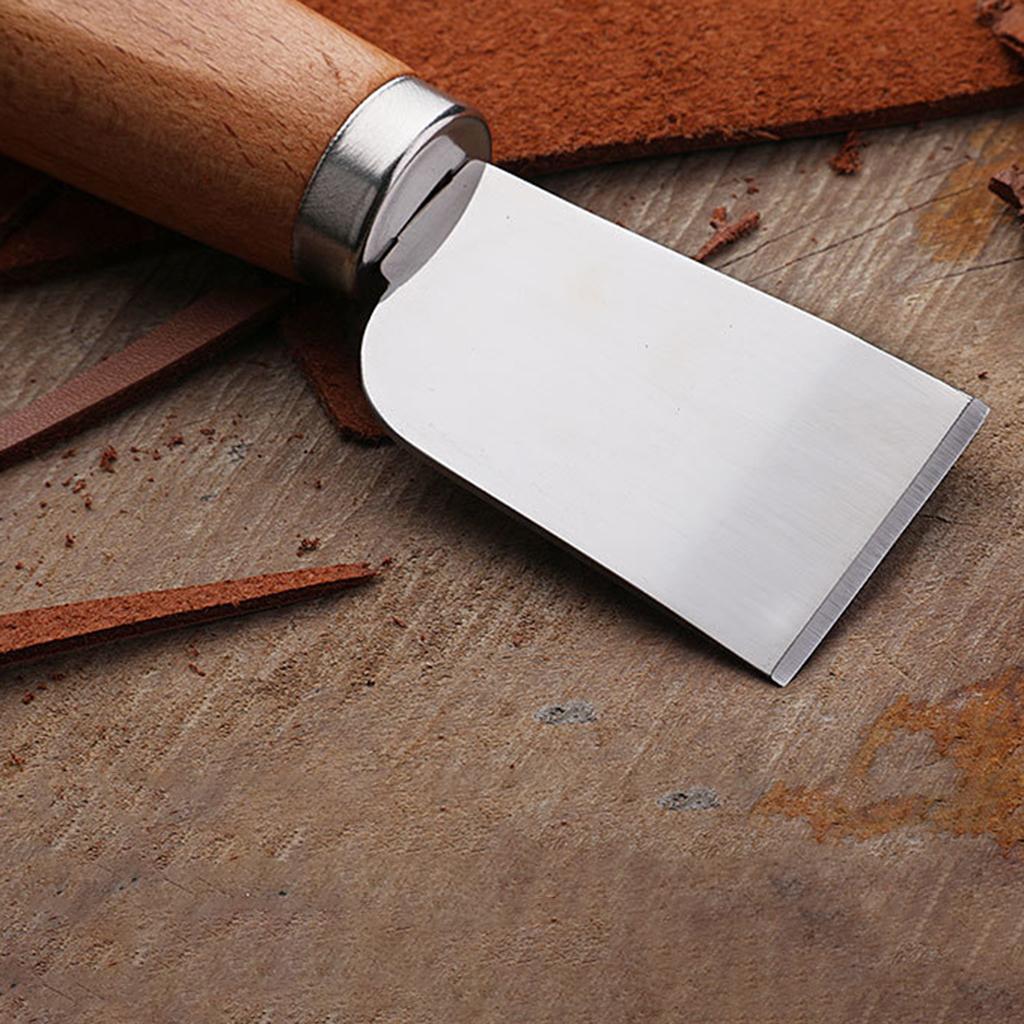 Swivel Knife Tool - 回転式ナイフ、木製ハンドル付き、革縫製工芸やDIYアクセサリー用カッティングツール