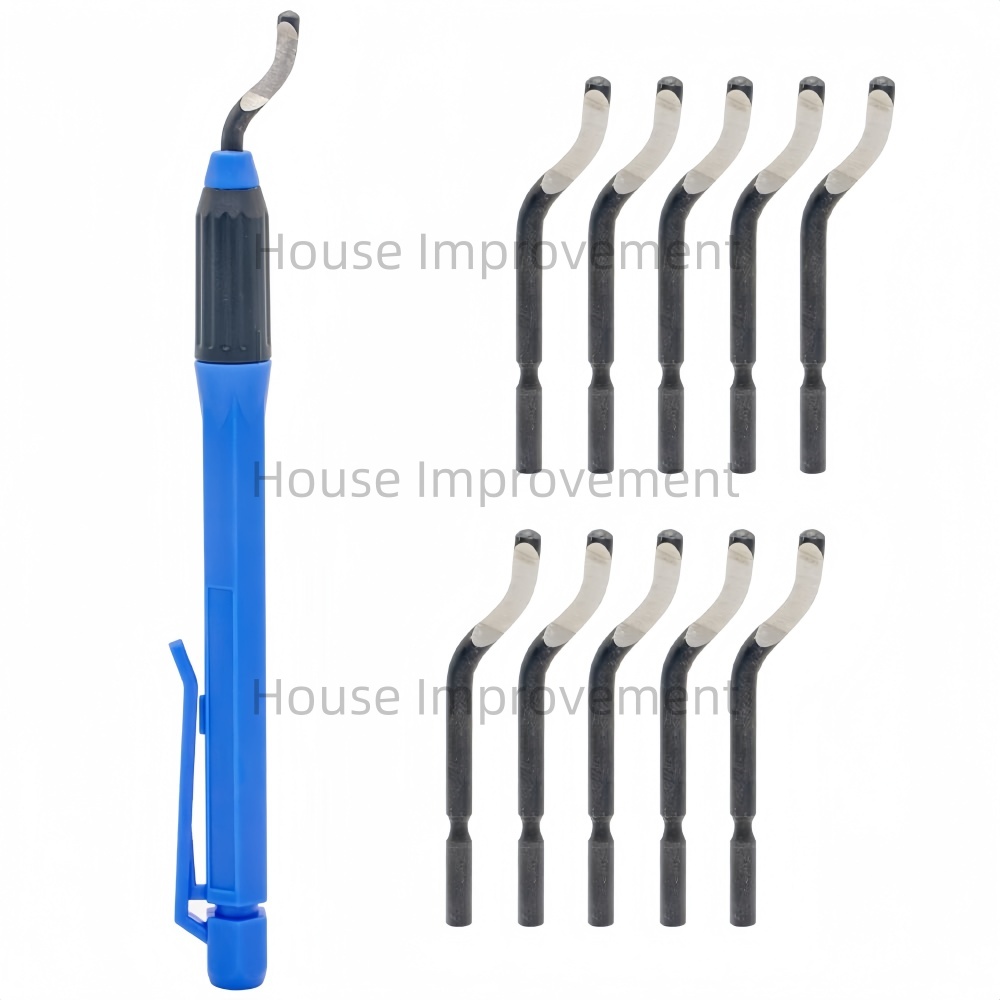 Swivel Knife Tool - バリ取りツールセット NO2000 11 高速度鋼スイベルブレード 360 度ロータリーヘッド付き