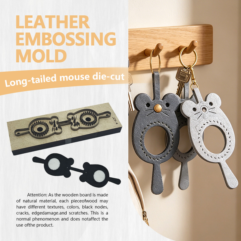 Leatherwork Templates - DIY レザーカッティングテンプレート 大型テールマウスアクセスカード 手作りクラフトツール 耐久性のあるシンプルな材料加工