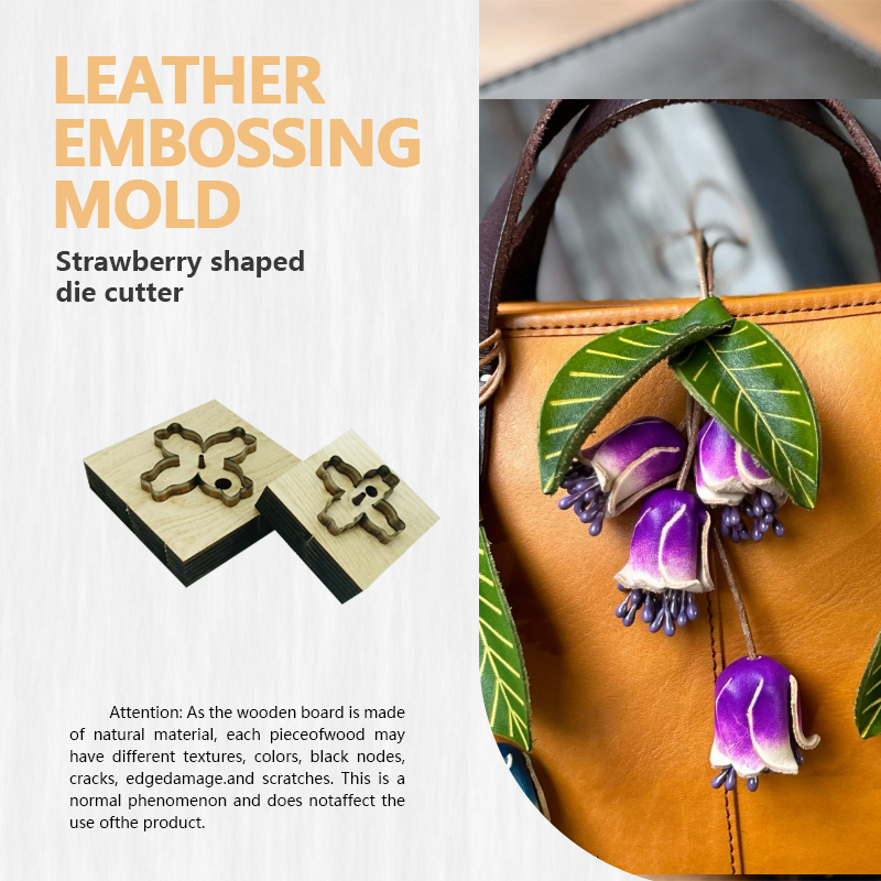 Leatherwork Templates - 大小のベルフラワーレザーナイフ型、革工芸用の便利で簡単な切断テンプレート