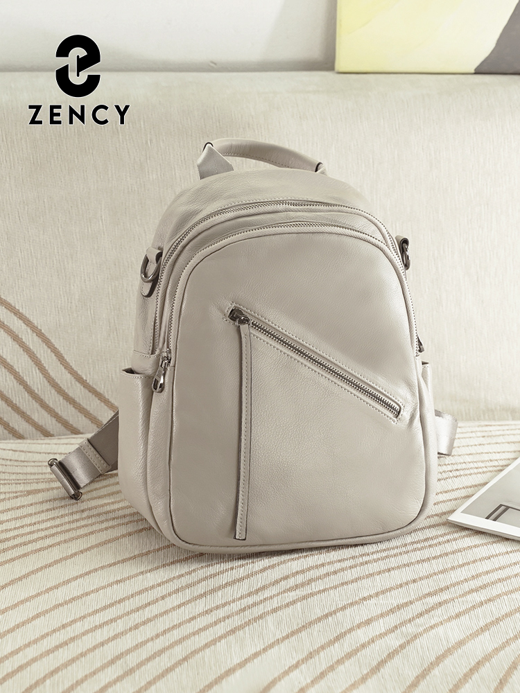 Leather Work Womens Backpack - Zency レディース 本革 バックパック マルチポケット 旅行用
