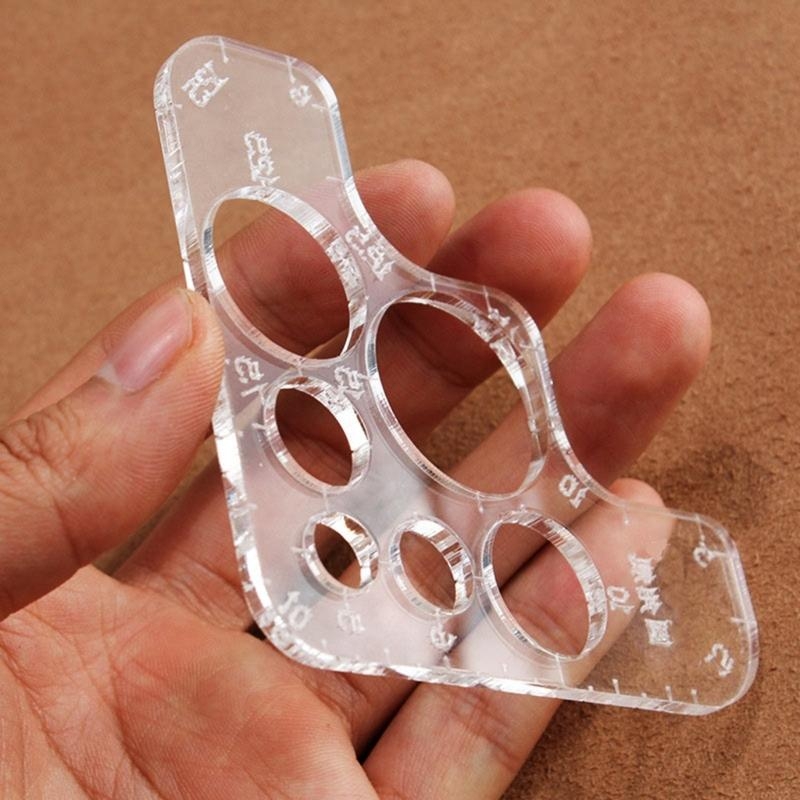 Leatherwork Templates - X37E プロフェッショナルグレードのアクリル革細工テンプレート定規、角が丸い