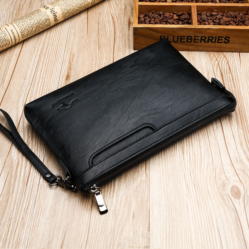 Leatherwork Rivets - ビジネスクラッチバッグ高品質 PU 封筒バッグファッションブランドデザインハンドバッグカジュアル旅行メンズ財布携帯電話ポケット