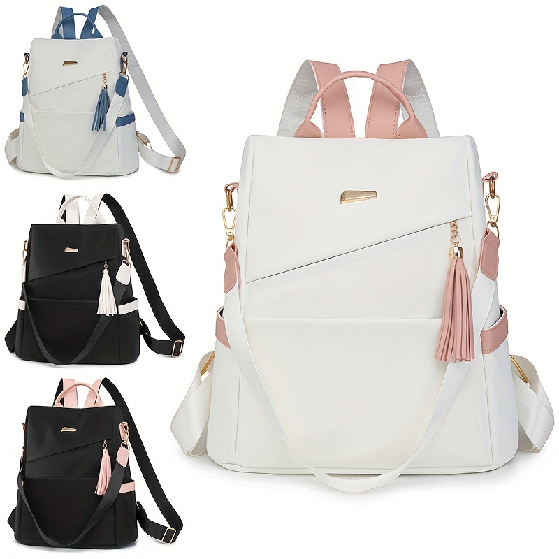 Leather Work Womens Backpack - おしゃれなソフトレザー盗難防止リュックサック レディース 2026 大型トラベルラップトップバッグ 変形可能 軽量通勤リュック