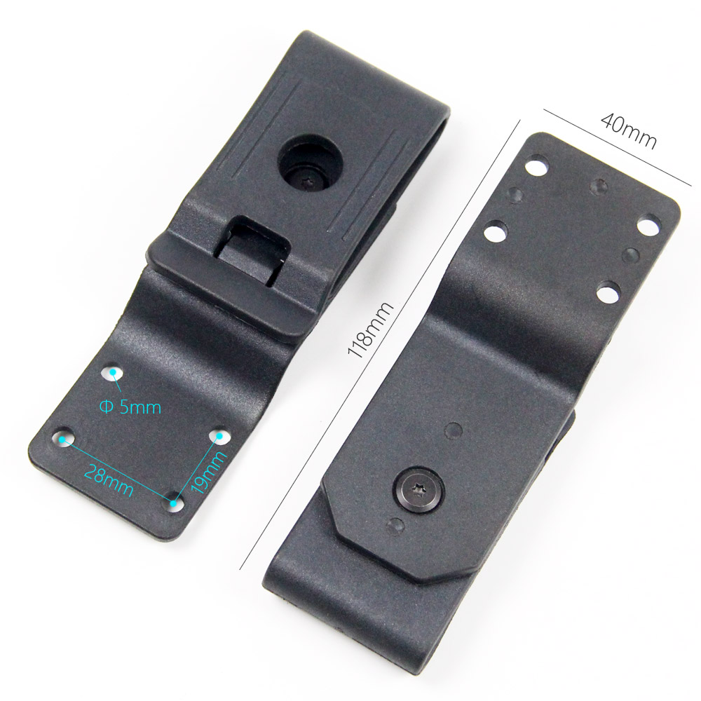 Swivel Knife Tool - 日曜大工のナイフ用の2ピースベルトループクリップkydexシースホルスターネジ付きスペアパーツ360度回転スイベル