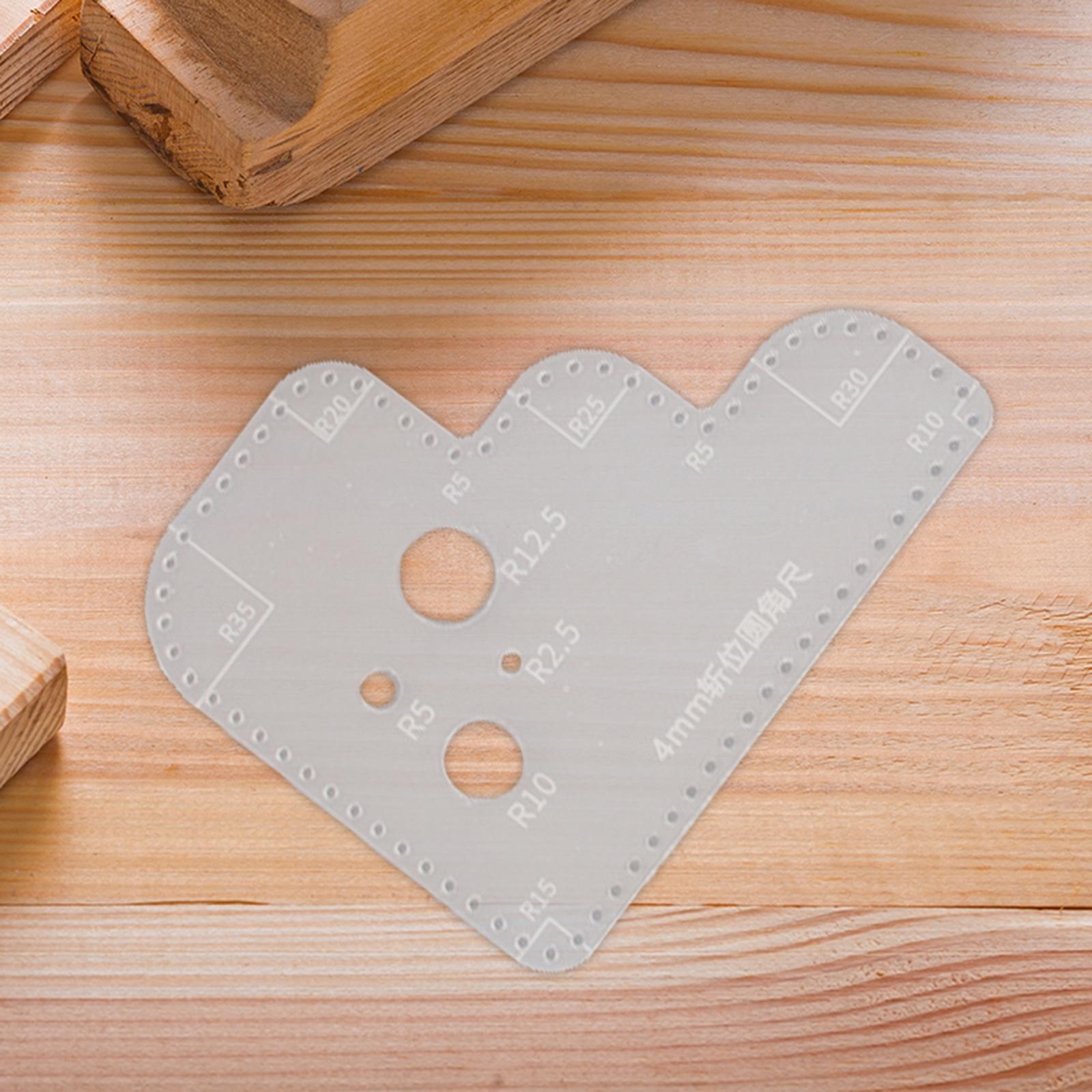 Leatherwork Templates - 円形テンプレート 透明アクリル製キルティング定規 丸角穴付き レザークラフトツールセット 切断・縫製作業用