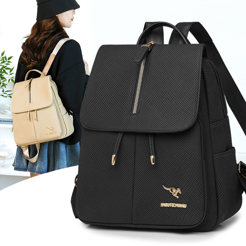 耐久性のあるレディーストラベルバックパック、PUレザーカジュ - Leather Work Womens Backpack のレビューと価格