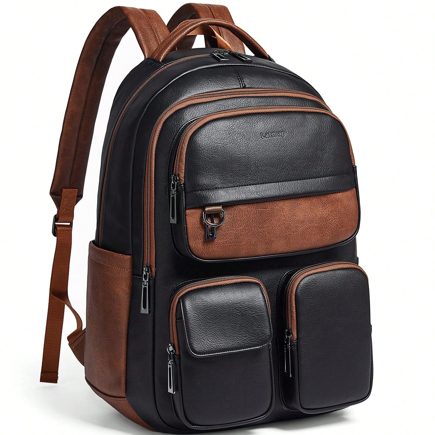 LATMAP ヴィーガンレザーバックパック レディース メン - Leather Work Womens Backpack のレビューと価格