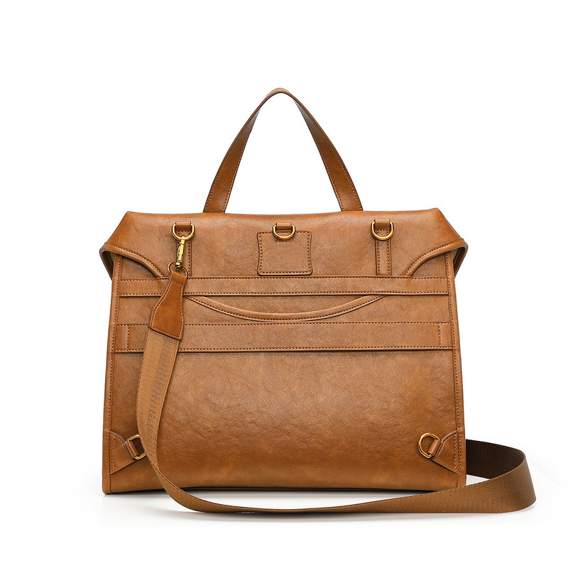 100%本革製ヴィンテージスタイルハンドバッグ、大容量ワーク - Leather Work Womens Backpack のレビューと価格