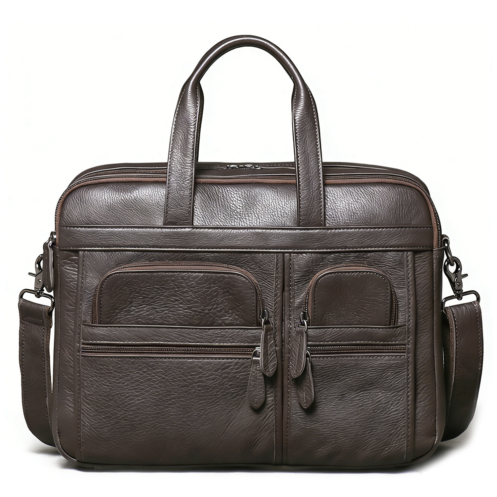 メンズ本革ブリーフケース、ビジネスハンドバッグ、ラップトップ - Leather Work Bag Mens のレビューと価格