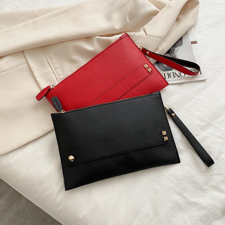 ファッション高級ハンドバッグ女性バッグ PU レザーデザイナ - Leatherwork Rivets のレビューと価格