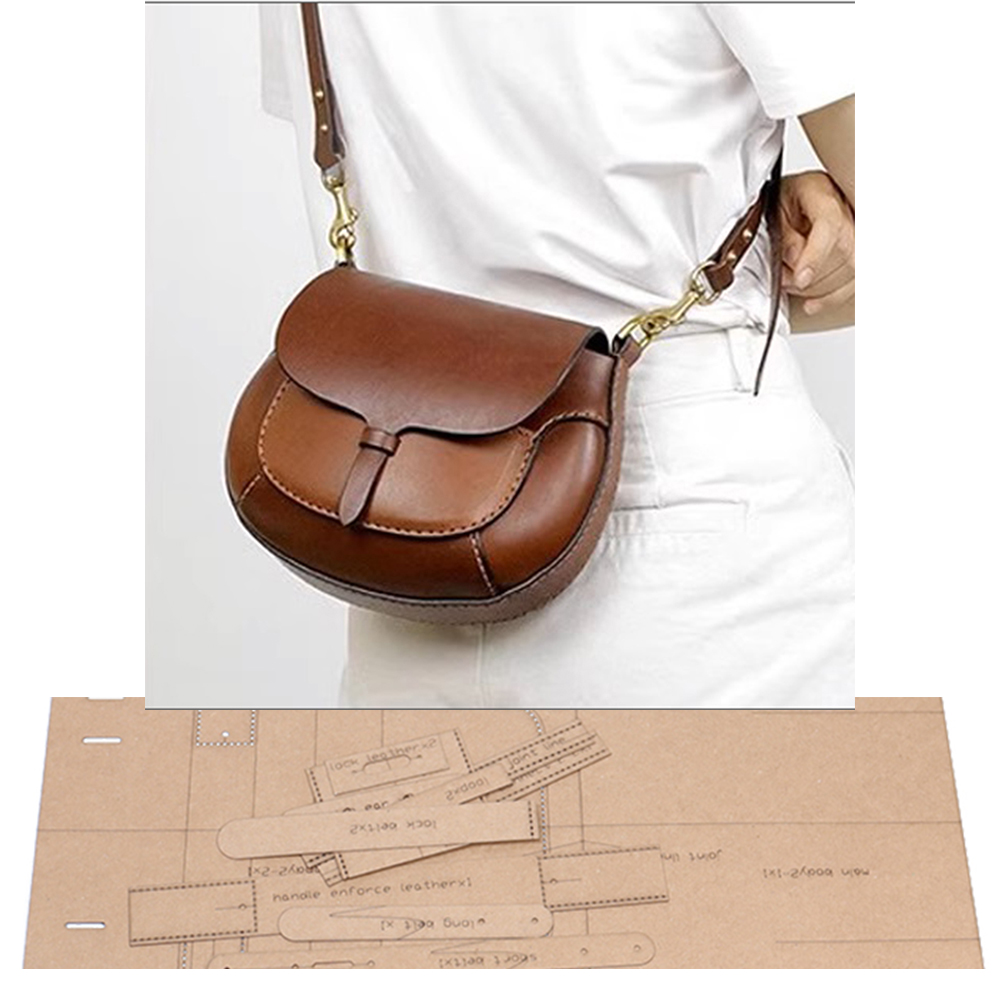 女性のためのDIYレザークラフト、サドルショルダーバッグ、ダ - Leatherwork Templates のレビューと価格