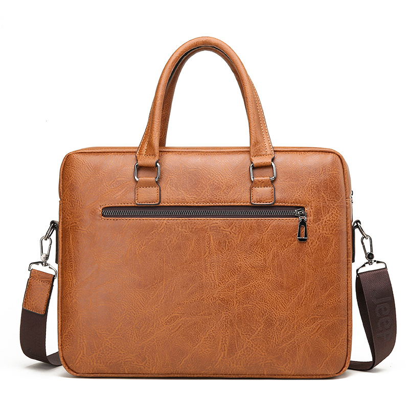 男性用PUレザービジネスブリーフケース,ショルダーバッグ,ラ - Leather Work Bag Mens のレビューと価格