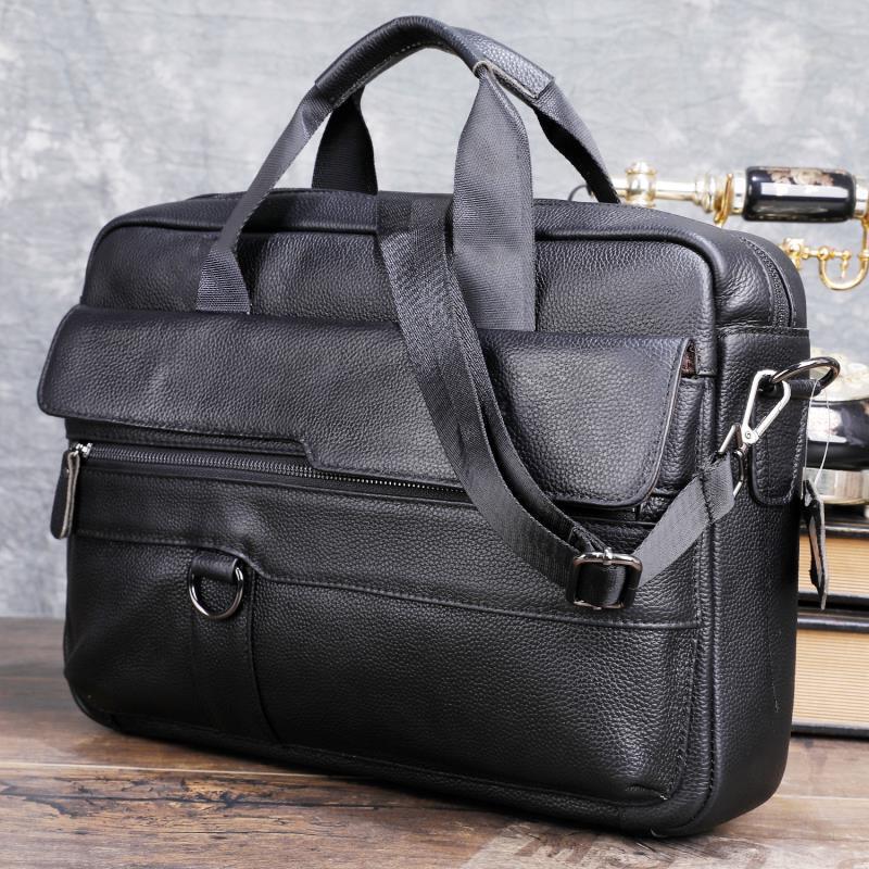 男性用の本革トラベルバッグ,大容量の本革メッセンジャーバッグ - Leather Work Bag Mens のレビューと価格