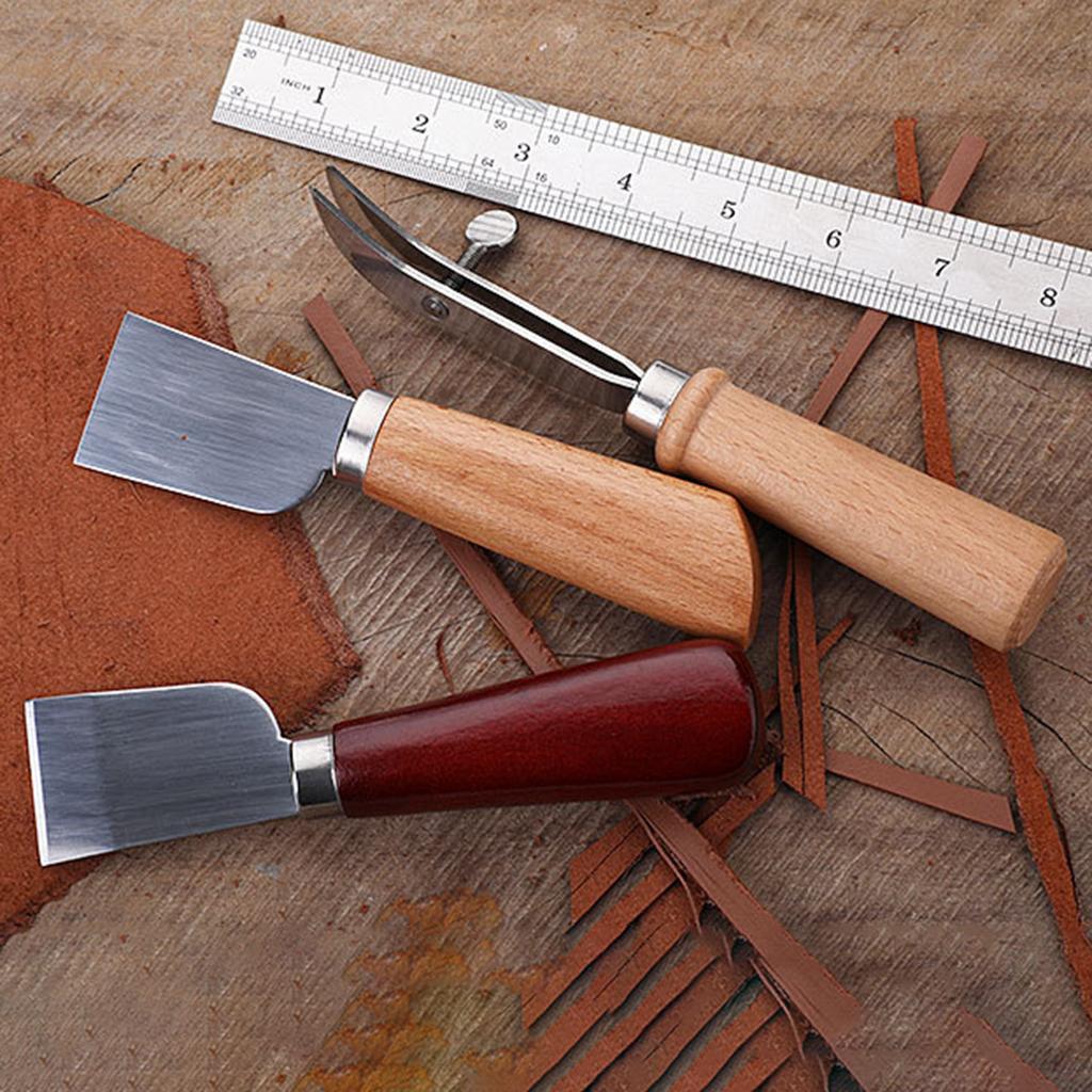回転式ナイフ、木製ハンドル付き、革縫製工芸やDIYアクセサリ - Swivel Knife Tool のレビューと価格