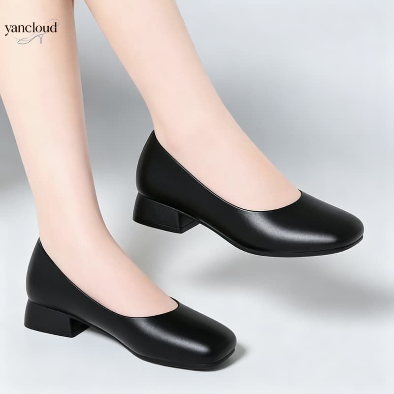 オールマッチ快適な浅口ソフトレザーシューズ レディースフラッ - Leather Work Flats Women のレビューと価格