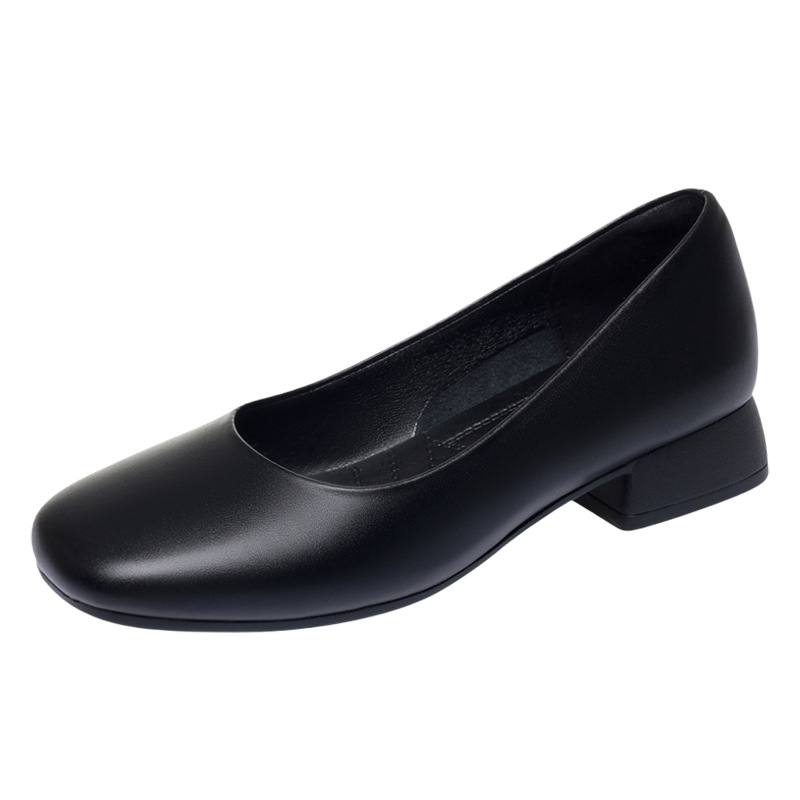 オールマッチ快適な浅口ソフトレザーシューズ レディースフラッ - Leather Work Flats Women のレビューと価格