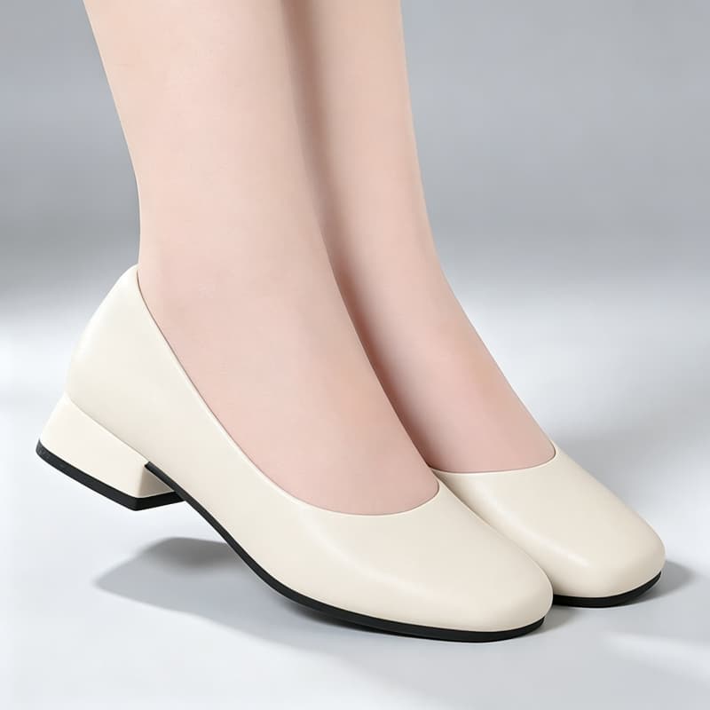 オールマッチ快適な浅口ソフトレザーシューズ レディースフラッ - Leather Work Flats Women のレビューと価格