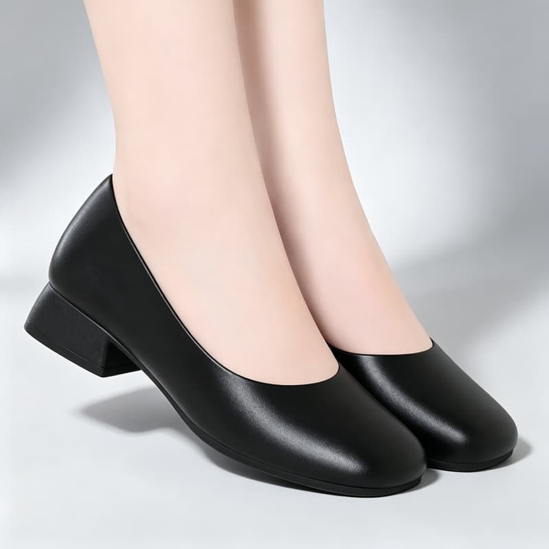 オールマッチ快適な浅口ソフトレザーシューズ レディースフラッ - Leather Work Flats Women のレビューと価格