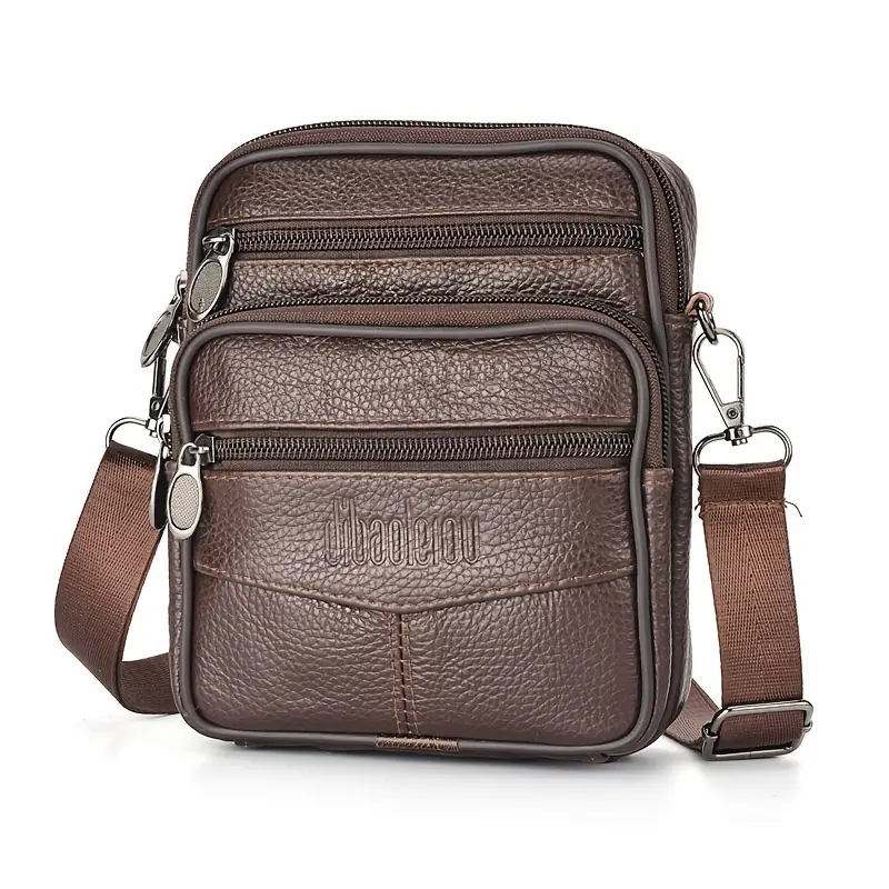 メンズ新本革クロスボディバッグ垂直トレンディ多機能ショルダー - Leather Work Bag Mens のレビューと価格