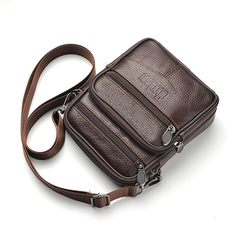 メンズ新本革クロスボディバッグ垂直トレンディ多機能ショルダー - Leather Work Bag Mens のレビューと価格