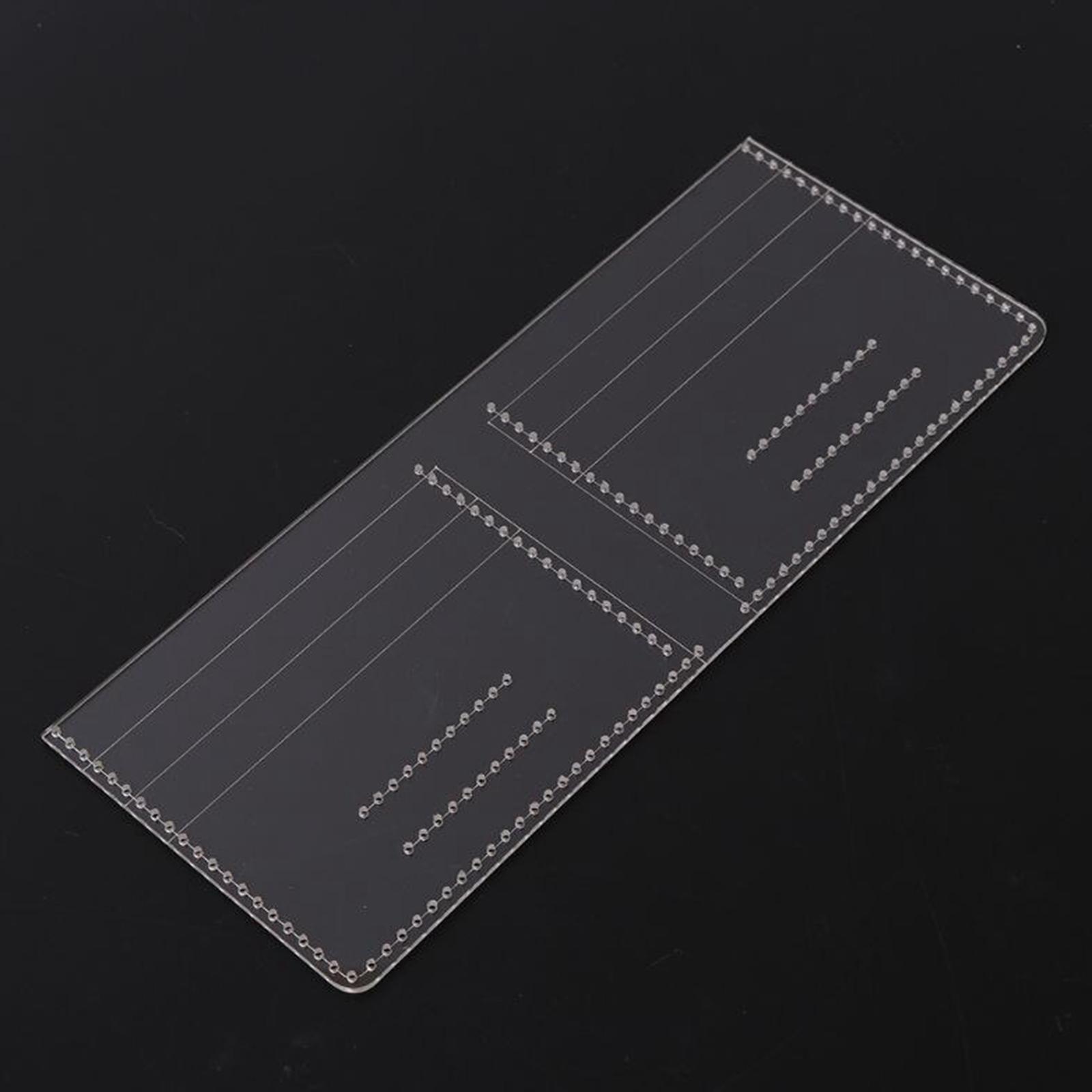 アクリルレザーウォレットカードバッグパターンステンシルクリア - Leatherwork Templates のレビューと価格