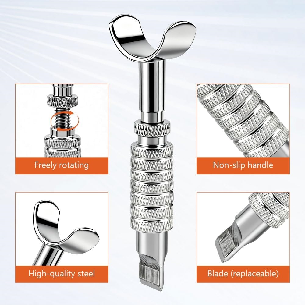 革製回転ナイフ、彫刻や刻印用に調整可能、交換可能な刃3枚、D - Swivel Knife Tool のレビューと価格