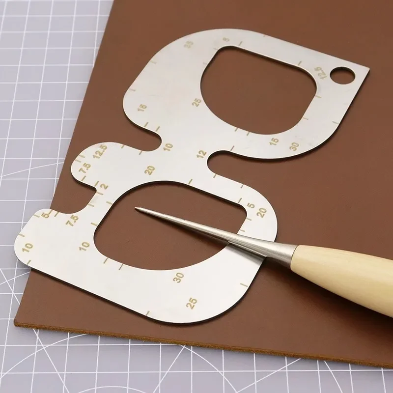 ステンレス製ポジショニング定規,マーカーテンプレート,革細工 - Leatherwork Templates のレビューと価格
