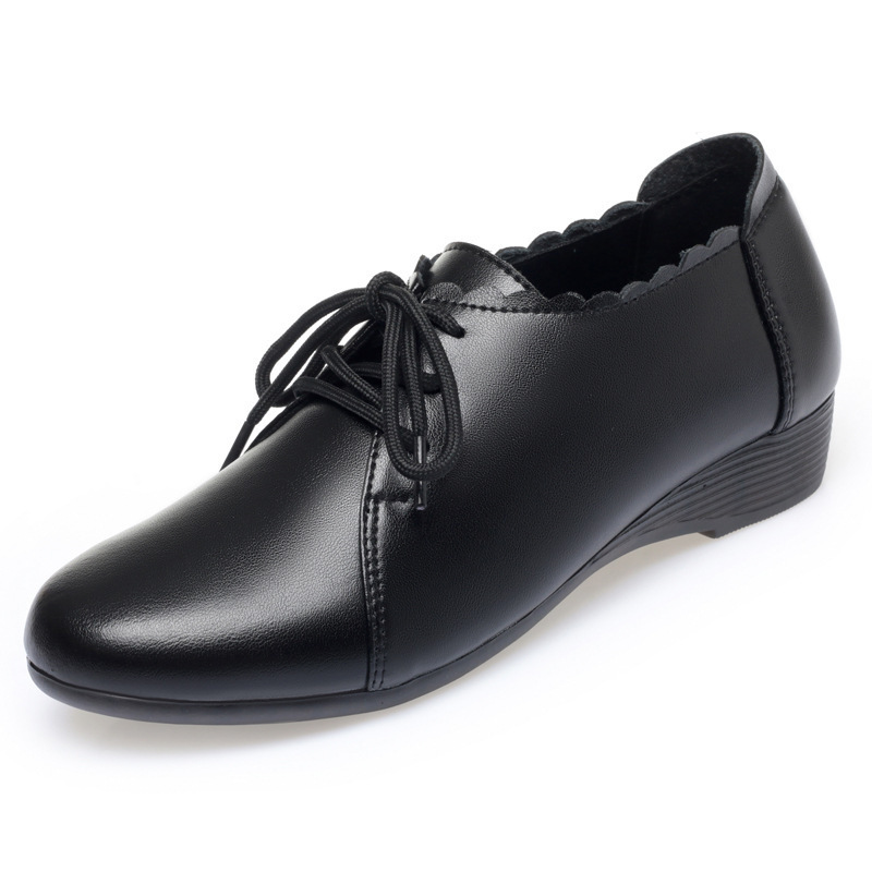 プラスサイズ 35-43 オールマッチ 快適なオックスフォー - Leather Work Flats Women のレビューと価格