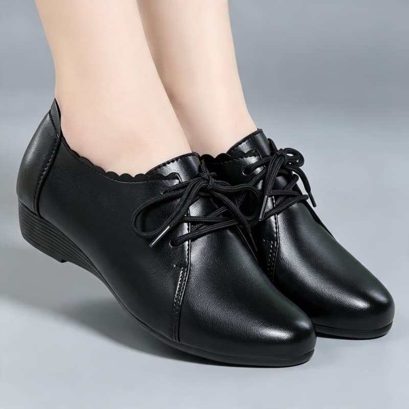 プラスサイズ 35-43 オールマッチ 快適なオックスフォー - Leather Work Flats Women のレビューと価格