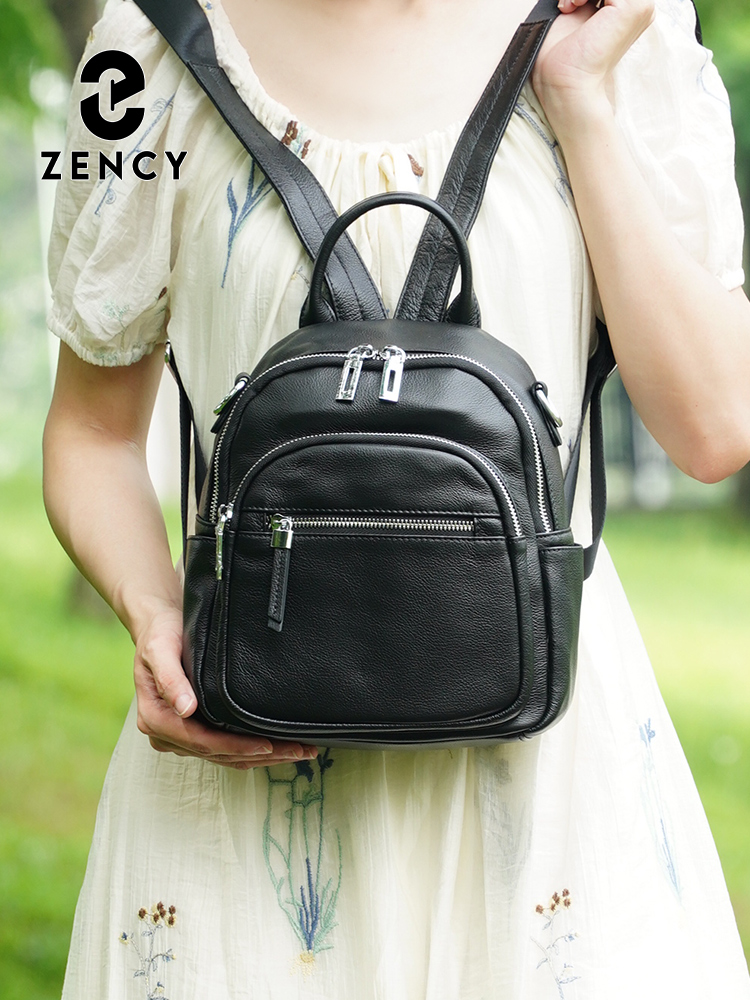 Zency 本革小型バックパックナップザックマルチポケットデ - Leather Work Womens Backpack のレビューと価格