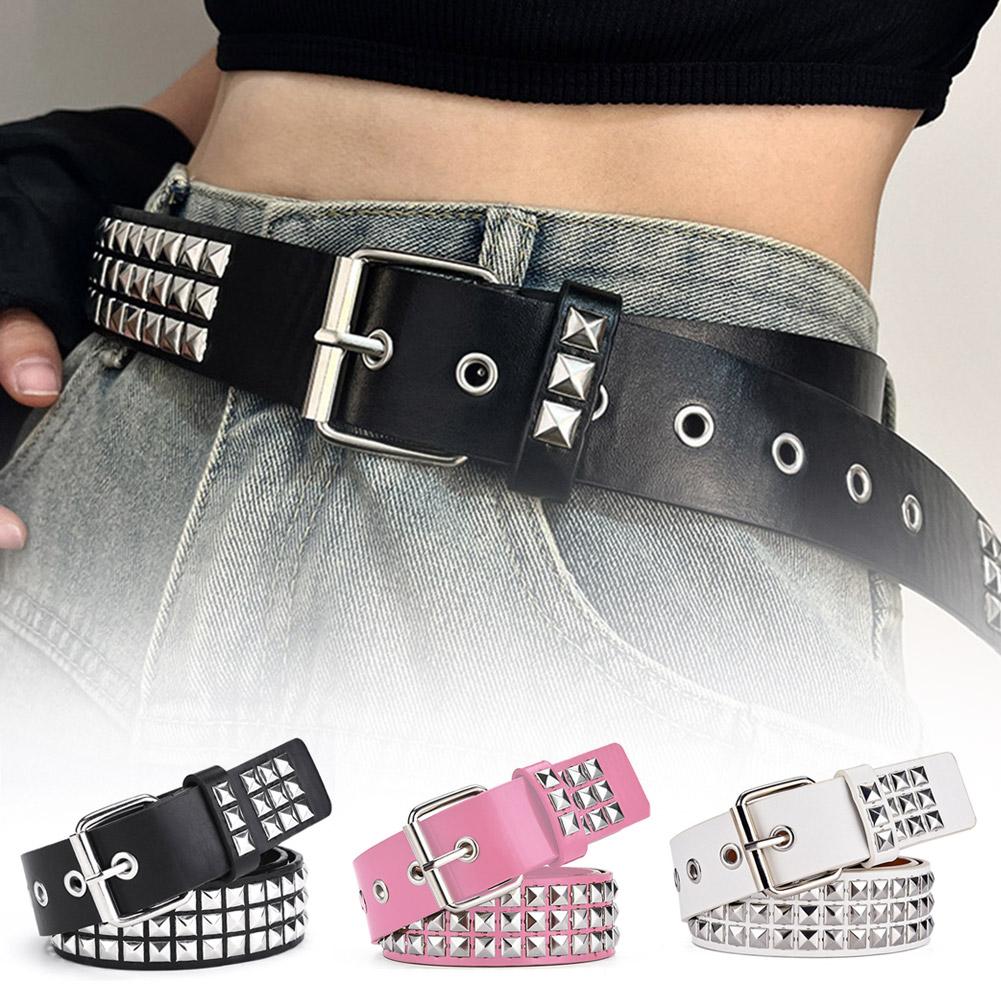 ヴィンテージパンク リベットバックルベルト メンズ レディー - Leatherwork Rivets のレビューと価格