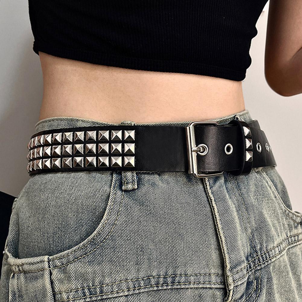 ヴィンテージパンク リベットバックルベルト メンズ レディー - Leatherwork Rivets のレビューと価格