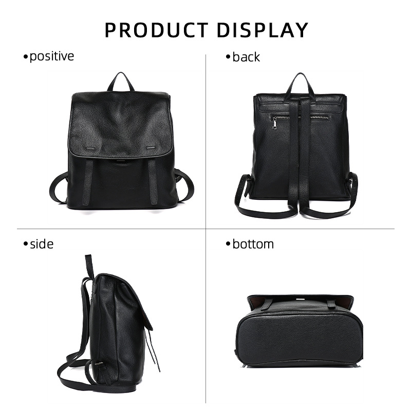 女性用トップグレイン牛革フラップバックパック、2WAYキャリ - Leather Work Womens Backpack のレビューと価格