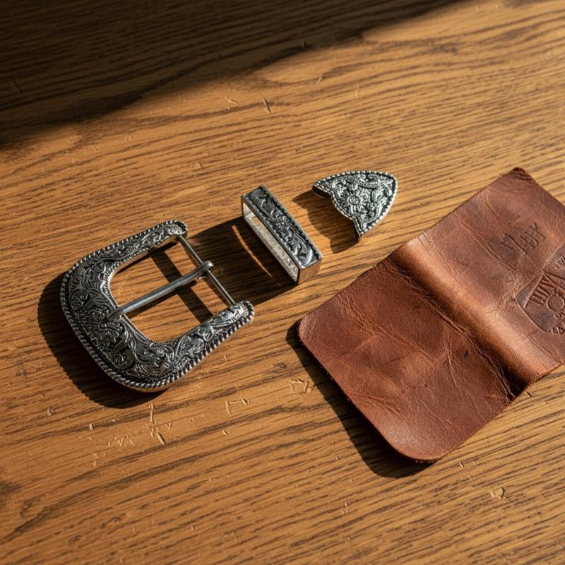 3ピースベルトバックルセット ヴィンテージスタイル彫刻ピンバ - Belt Buckle Blank のレビューと価格