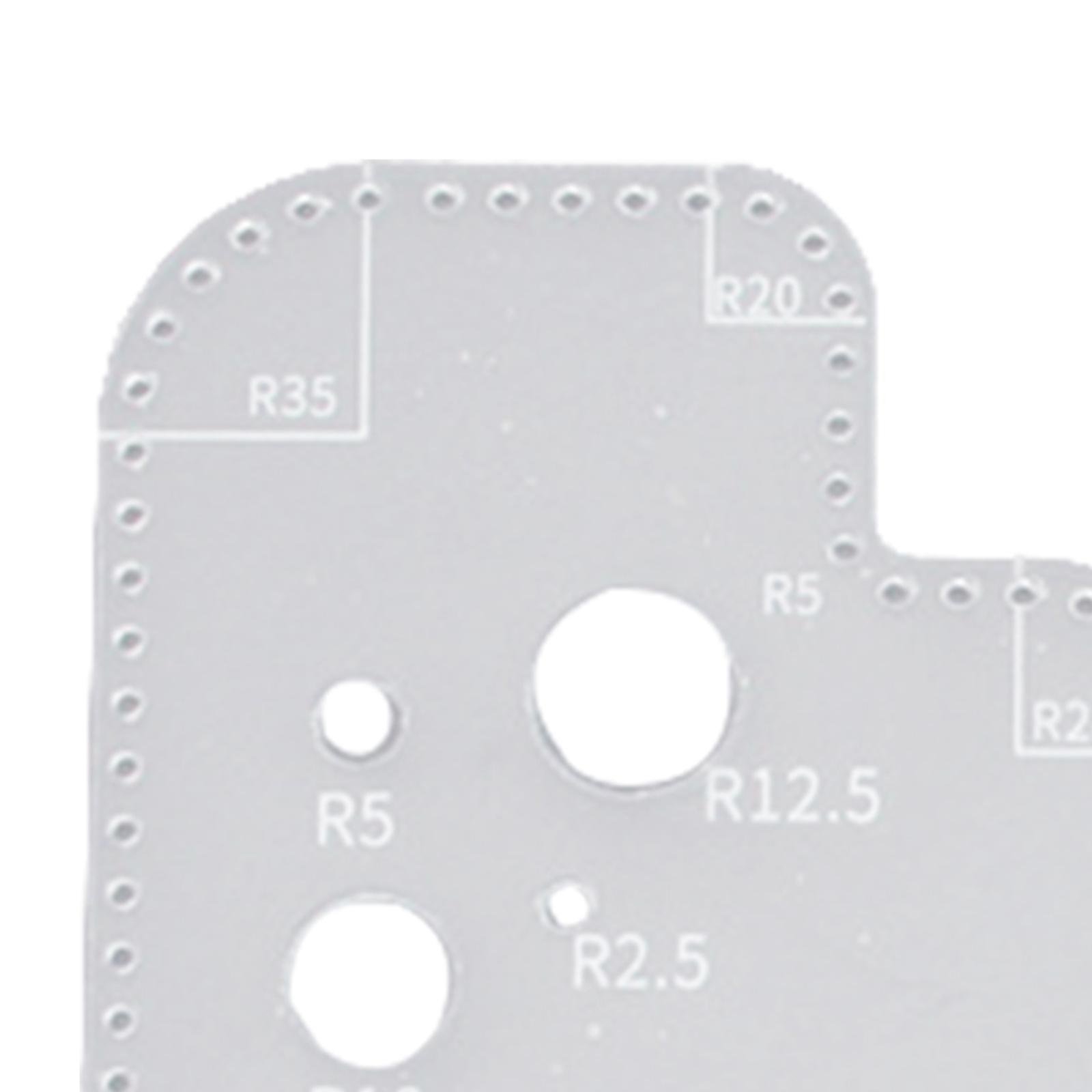 円形テンプレート 透明アクリル製キルティング定規 丸角穴付き - Leatherwork Templates のレビューと価格