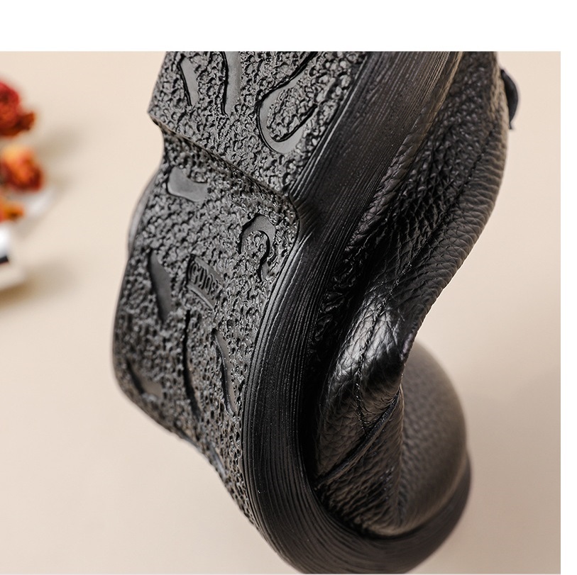 女性用本革モカシン,レトロな丸いつま先,滑り止めフラット,毎 - Leather Work Flats Women のレビューと価格