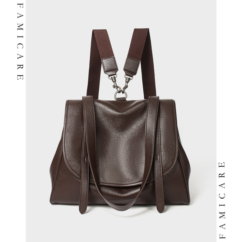 女性ヴィンテージソフトスプリットレザーバックパック大容量トラ - Leather Work Womens Backpack のレビューと価格